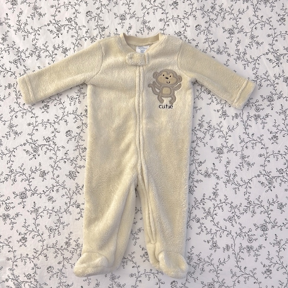 Little Wonders Monkey Baby Jumpsuit 3-6 Months
